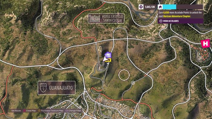 Forza Horizon 5 Supraman Treasure Hunt Guide map