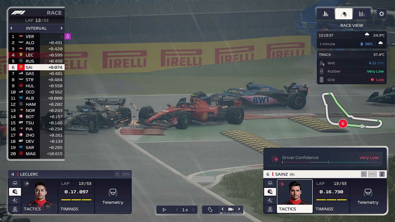 F1 Manager 2023 screenshot rain