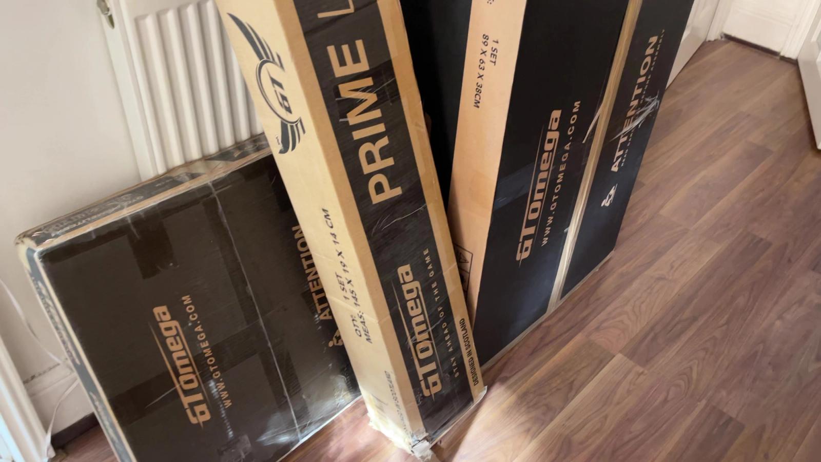 GT Omega Prime Lite arrived in three big boxes