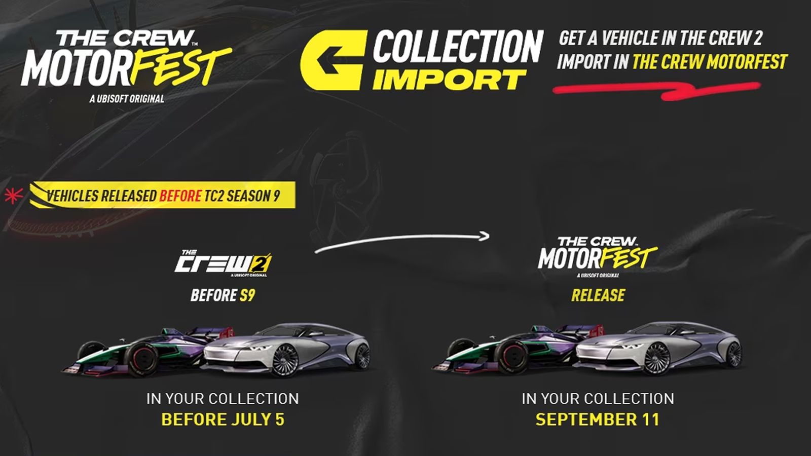 The Crew Motorfest collection import