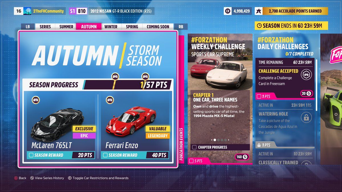 Forza Horizon 5 Series 6 Autumn season events