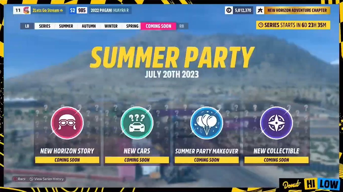 Forza Horizon 5 Summer Party series teaser