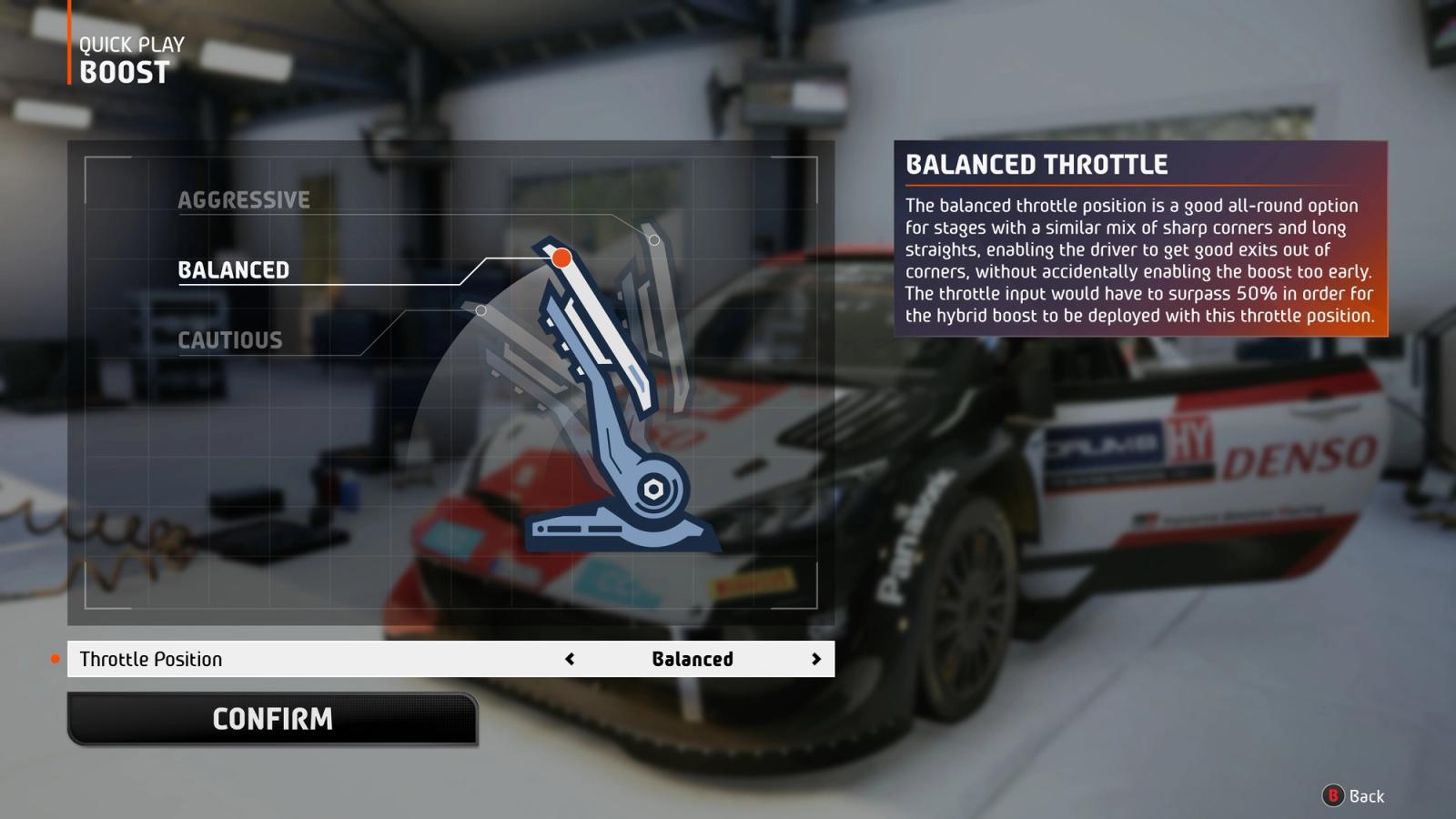 EA Sports WRC how to change hybrid boost settings