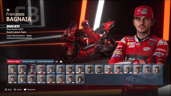 MotoGP 21 game Francesco Bagnaia