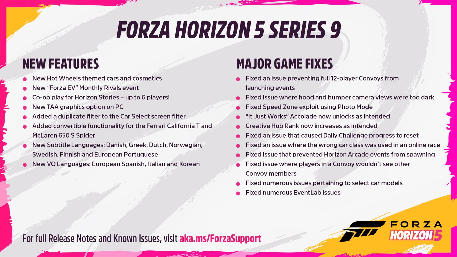 Forza Horizon 5 Series 9 Update