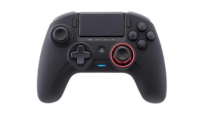 Best controller for F1 23 - Nacon Revolution Unlimited Pro product image of a black gamepad with a red light around the thumbstick.