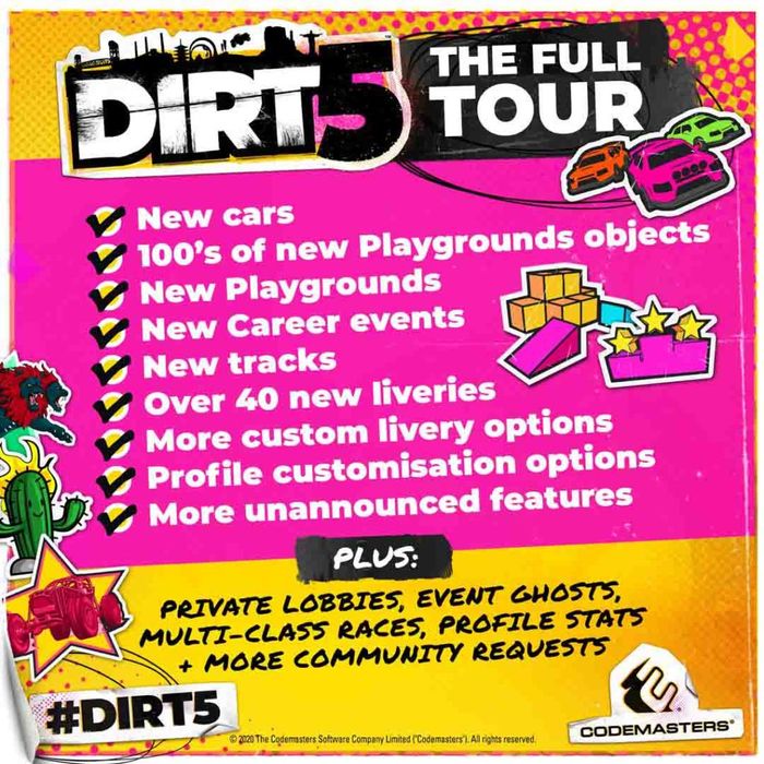 dirt 5 update content