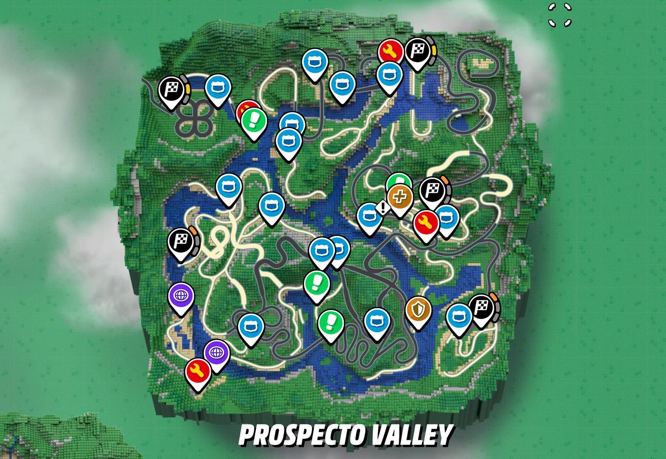 LEGO 2K Drive Prospecto Valley map