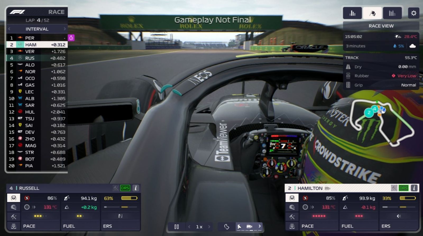 Lewis Hamilton on-board at Silverstone in F1 Manager 2023