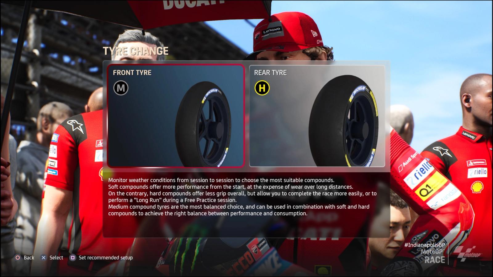 MotoGP 21 Qatar Setup Tyres