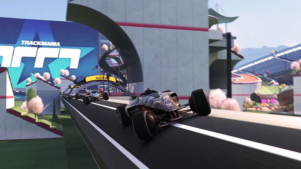 Trackmania console screenshot