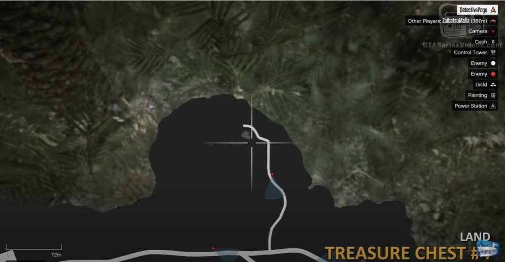 GTA Cayo Perico Treasure Chest 4 Land Map