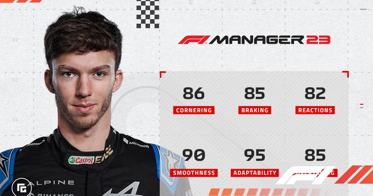 F1 Manager 2023 Alpine Driver Ratings Revealed: Pierre Gasly likes this