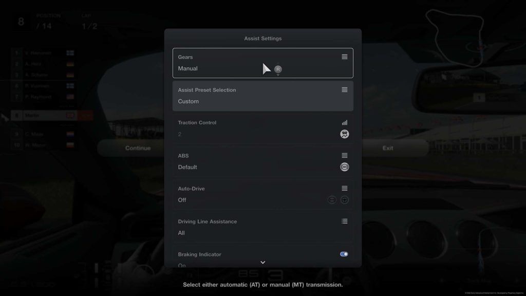 Gran Turismo 7 change automatic gears