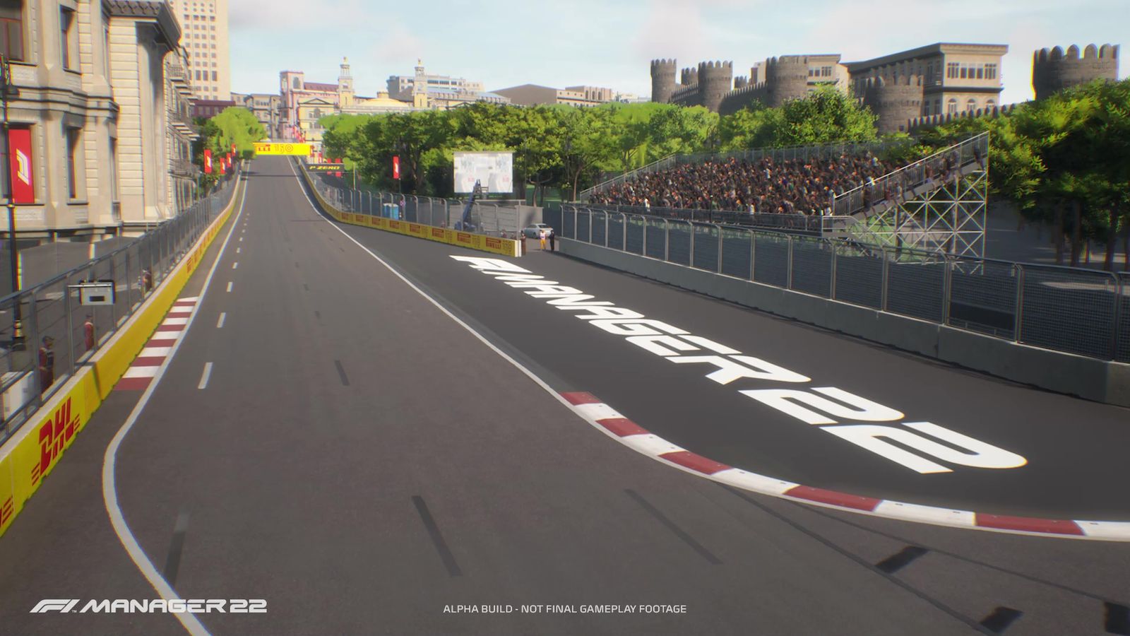 The Baku City Circuit in F1 Manager 2022
